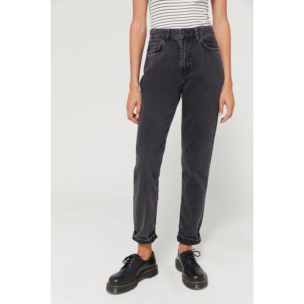BDG Recycled High-Waist Mom Jeans Zipper Fly Black Women's Size 30
